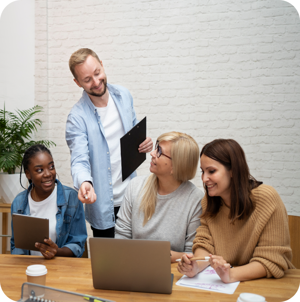 Atelier d'accompagnement avec une équipe en réunion